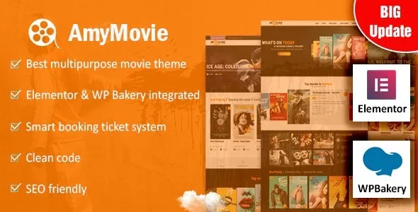 AmyMovie v4.3.0强大的电影和电影院主题 WordPress 主题 已免费